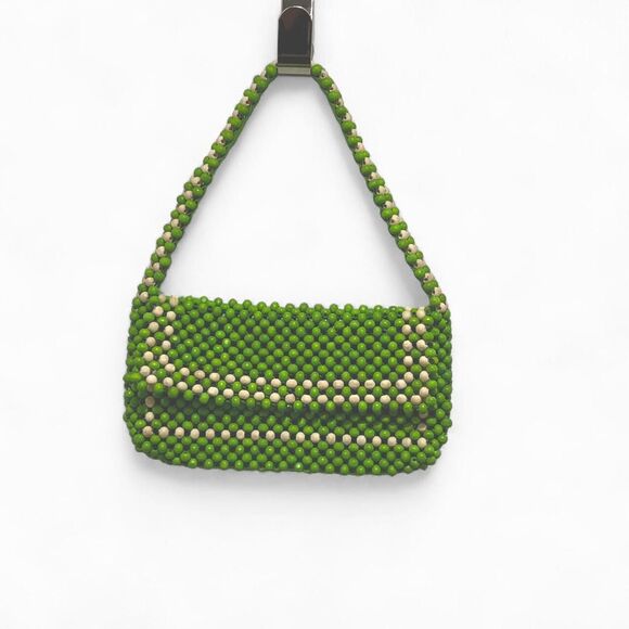 YMC Handbags - NWT YMC - Beaded Shoulder Bag One Size - Green, Yellow